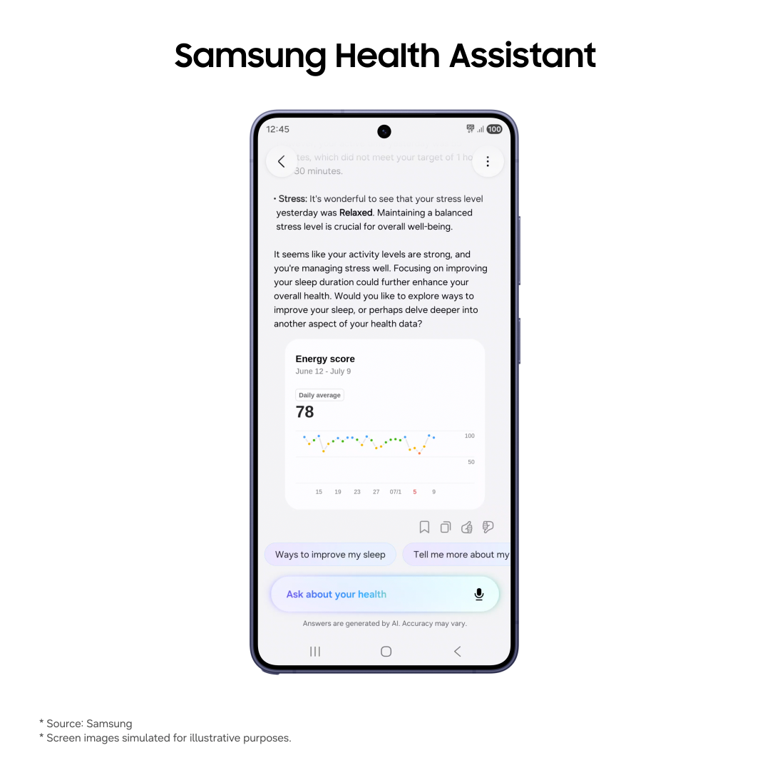 Бета-версия Samsung Health Assistant приносит советы по оздоровлению с ИИ пользователям в США