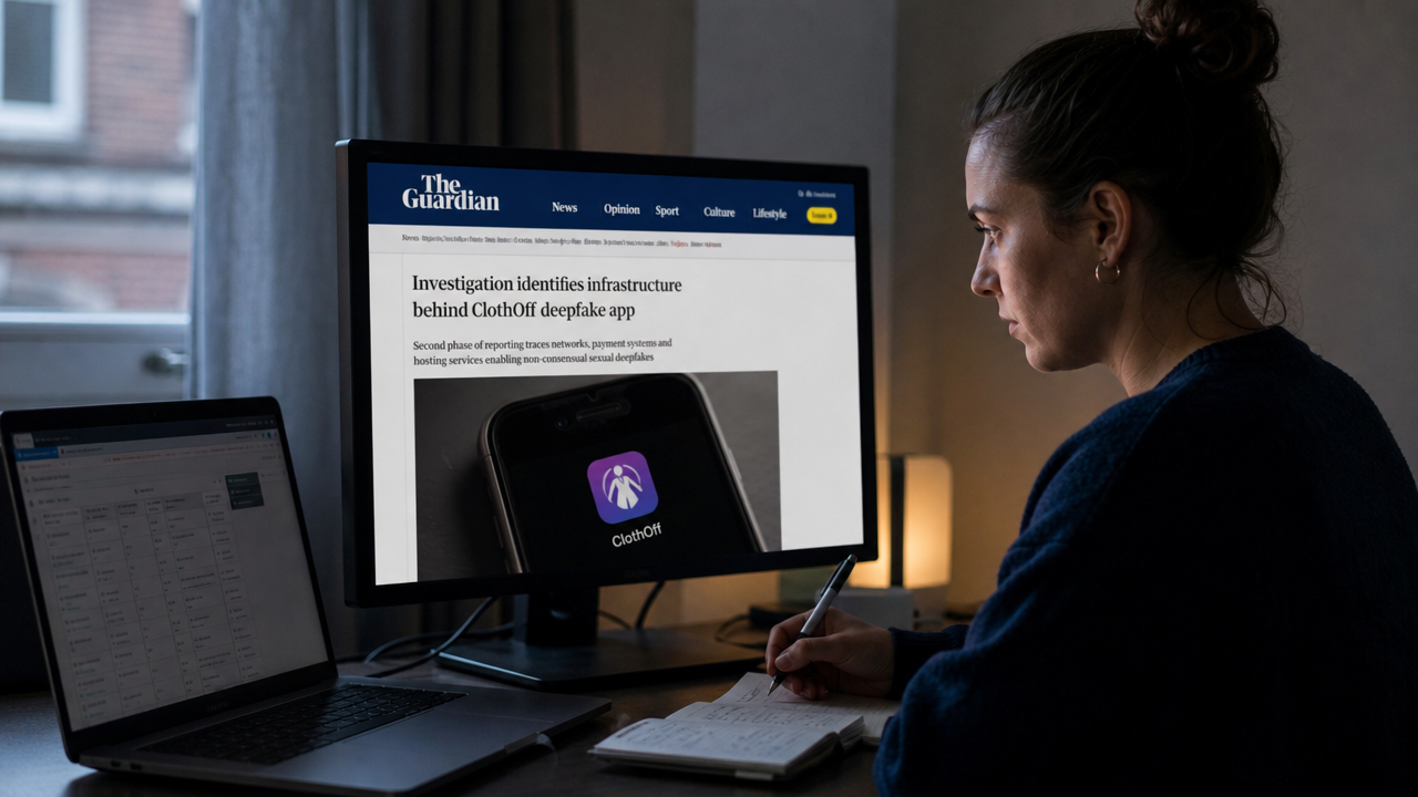 Расследование Guardian выявляет инфраструктуру, стоящую за приложением для дипфейков ClothOff
